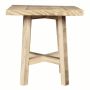 Eckiger Holz Schemel / Hocker MAREA, beige, 24x24x25,5cm