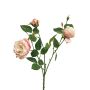 Plastik Zweig Rose SHIYUN, pink-creme, 60cm