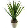 Plastik Sukkulente Aloe Vera SHURUI im Keramiktopf, grün, 45cm
