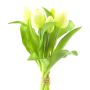Textil Tulpenstrauß LONA, weiß, 30cm