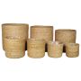 Seegras Korb AMPARO, 7 Stück, beige, 12-30cm, Ø13-32cm