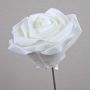 Deko Kunststoffschaum Rose REGINE, weiß, 30cm, Ø16cm