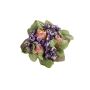 Plastik Kerzenkranz STELLAN mit Schneebeeren, Knospen, lila-lachs, Ø10cm