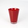Konische Blumenvase ANNA EARTH aus Glas, rot, 15cm, Ø11cm