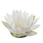 Kunst Lotusblüte SUADO, schwimmend, weiß, 6cm, Ø15cm