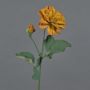 Künstlicher Blumenzweig Dahlie GINGER, Eco Collection, orange-gelb, 60cm, Ø10cm
