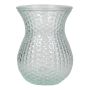 Glasvase LAUMA mit Muster, transparent, 19cm, Ø14cm