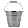 Zink Eimer JULISA mit Henkel, silber, 12,5cm, Ø14,5cm