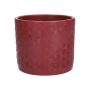 Übertopf FERDINANTA mit Muster, Keramik, marsala-rot-matt, 12,3cm, Ø13,5cm
