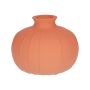 Flasche aus Glas ALFHARD mit Rillen, orange-matt, 8,5cm, Ø10,5cm