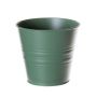 Runder Zinktopf MICOLATO mit Rillen, patinagrün, 12cm, Ø13,5cm