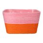Blumenkorb NERIONKO DUO, rosa-orange, 17,5x17,5x10cm