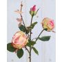 Samt Rose DELILAH, rosa-grün, 55cm, Ø6cm