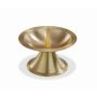 Messing Kerzenständer OLIVERIO mit Dorn, für Kerzen Ø5-6cm, matt gebürstet, gold, 5cm, Ø9cm