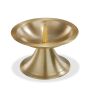 Messing Kerzenständer OLIVERIO mit Dorn, für Kerzen Ø7-8cm, matt gebürstet, gold, 6,5cm, Ø11cm