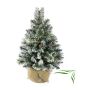 Künstlicher Christbaum RIGA, Jutesack, mit Zapfen, weiß, 60cm, Ø40cm