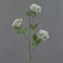 Textilzweig Kohl-Rose GITTI, grau-blau, 80cm, Ø8-9cm