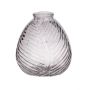 Flaschenvase NELLOMIO mit Blattstruktur, Glas, klar, 13cm, Ø12cm