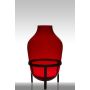 Bodenvase Glas CAMILO auf Standfuß, rot, 50cm, Ø29cm