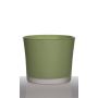 Glasübertopf ALENA FROST, grasgrün matt, 12,5cm, Ø14,5cm