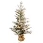 Künstliche Tanne ORLANDO, Jutesack, LEDs, beschneit, 90cm, Ø50cm