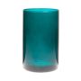 Glas Vase Zylinder SANYA EARTH, cyanblau-klar, 25cm, Ø18cm