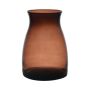 Glas Blumen Vase MAISIE, braun-klar, 20cm, Ø14cm