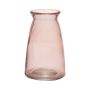 Blumen Vase TIBBY aus Glas, zartrosa-klar, 14,5cm, Ø9,5cm