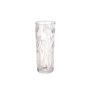 Glas Vase TIFFA mit Tulpen-Motiv, transparent, 25cm, Ø10cm
