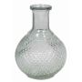 Glasflasche DONKA, Rautenmuster, klar, 15cm, Ø11cm