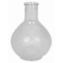 Glasflasche DONKA, Rautenmuster, klar, 18,5cm, Ø13,5cm