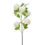 Kunst Schneeball Zweig FONTE, creme, 75cm
