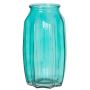 Kleine Blumenvase AMORY aus Glas, türkis-klar, 22cm, Ø12cm