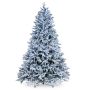 Plastik Tanne ALASKA SPEED, beschneit, blaue LEDs, 180cm, Ø150cm