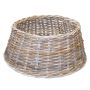 Weihnachtsbaumständer Korb MACARIO aus Rattan, grau-braun, 26cm, Ø60cm