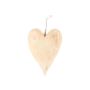 Deko Herz Aufhänger LESLEY aus Holz, natur, 10x4x12,5cm