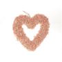 Dekokranz Herz MADISSON aus Islandmoos, Aufhänger, rosa, 5cm, Ø30cm