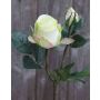 Samt Rose RENESMEE, gelb-grün, 45cm, Ø6cm