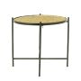 Runder Industrial Beistelltisch AMARACHI, braun-schwarz, 38cm, Ø33cm