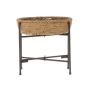 Runder Industrial Korb Beistelltisch SILVIUS, braun-schwarz, 31cm, Ø32cm