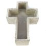Beton Blumentopf Kreuz BRAMBLE, grau, 27x18x6,5cm