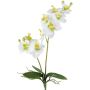 Kunstblume Phalaenopsis Orchidee KRUZBER, Steckstab, Wurzeln, weiß-grün, 55cm