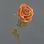 Kunstrose NAJMA, Trockenoptik, orange-pink, 65cm, Ø10cm