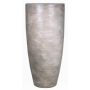 Große Keramik Vase THORAN mit Maserung, braun-weiß, 70cm, Ø32cm