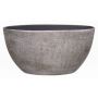 Ovaler Keramiktopf AGAPE mit Maserung, weiß-braun, 49x20x25cm