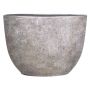 Ovaler Keramiktopf AGAPE mit Maserung, weiß-braun, 50x20x36cm