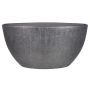 Ovaler Keramiktopf AGAPE mit Maserung, schwarz, 49x20x25cm