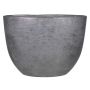 Ovaler Keramiktopf AGAPE mit Maserung, schwarz, 50x20x36cm