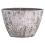 Ovaler Keramik Orchideentopf ADELPHOS, Steinoptik, dunkelgrau-weiß, 32x14,5x22,5cm