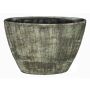 Shabby Orchideentopf RAKSCHA, Keramik, Linien, braun-olivgrün, 32x14,5x22,5cm